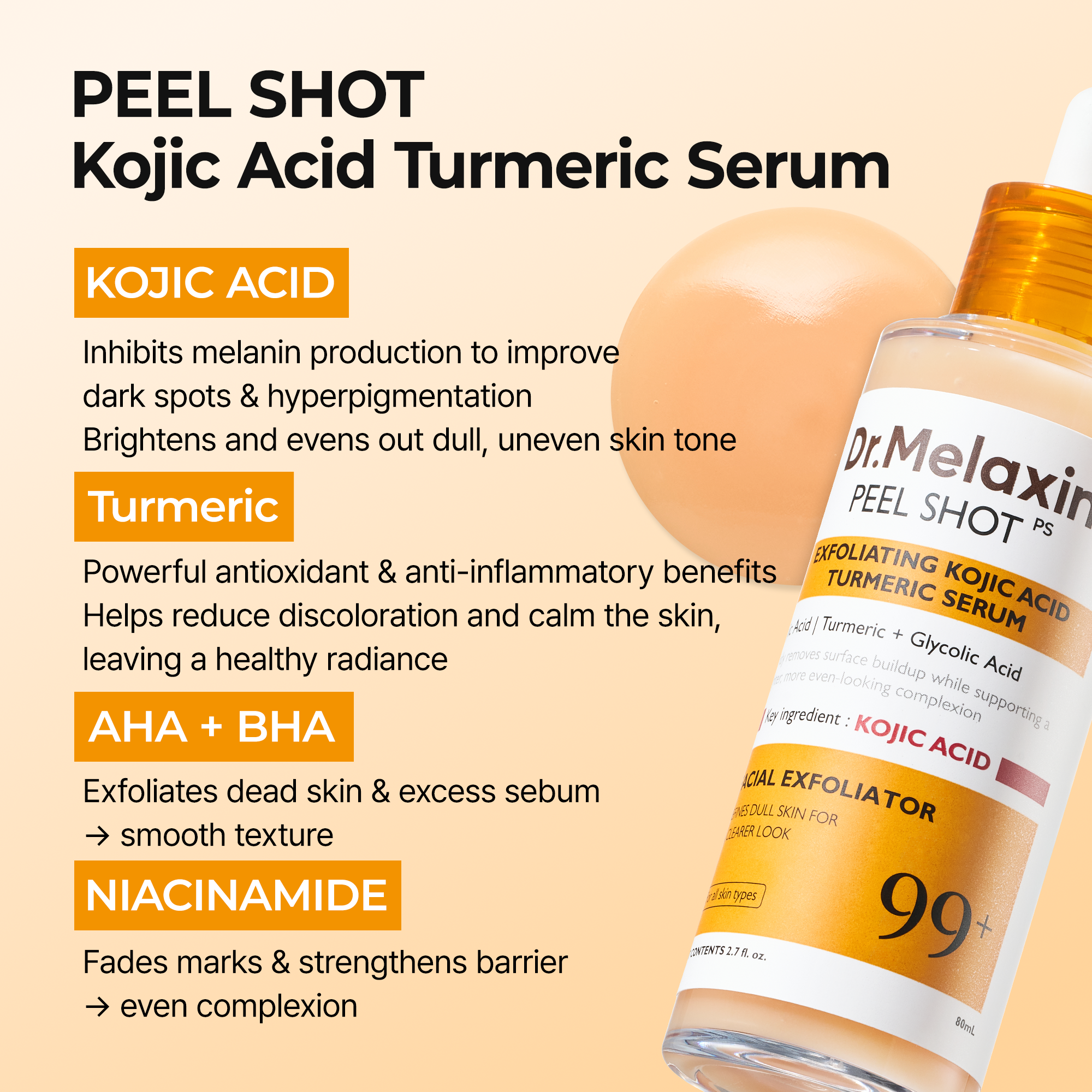 Kojic Acid Amber Face & Body Care Set